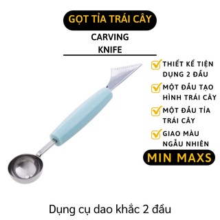 Dụng Cụ Khắc Tỉa - Dụng Cụ Tỉa, Cắt, Múc Trái Cây Hoa Quả  2 Đầu Tiện Dụng 8114 [MINMAXS]