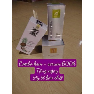 combo kem face pháp và serum