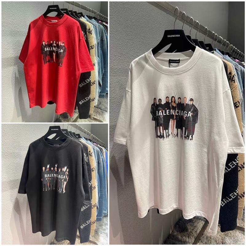 ÁO THUN TAY LỠ COTTON BALENCIAGAA FORM UNISEX (hình chụp thật)