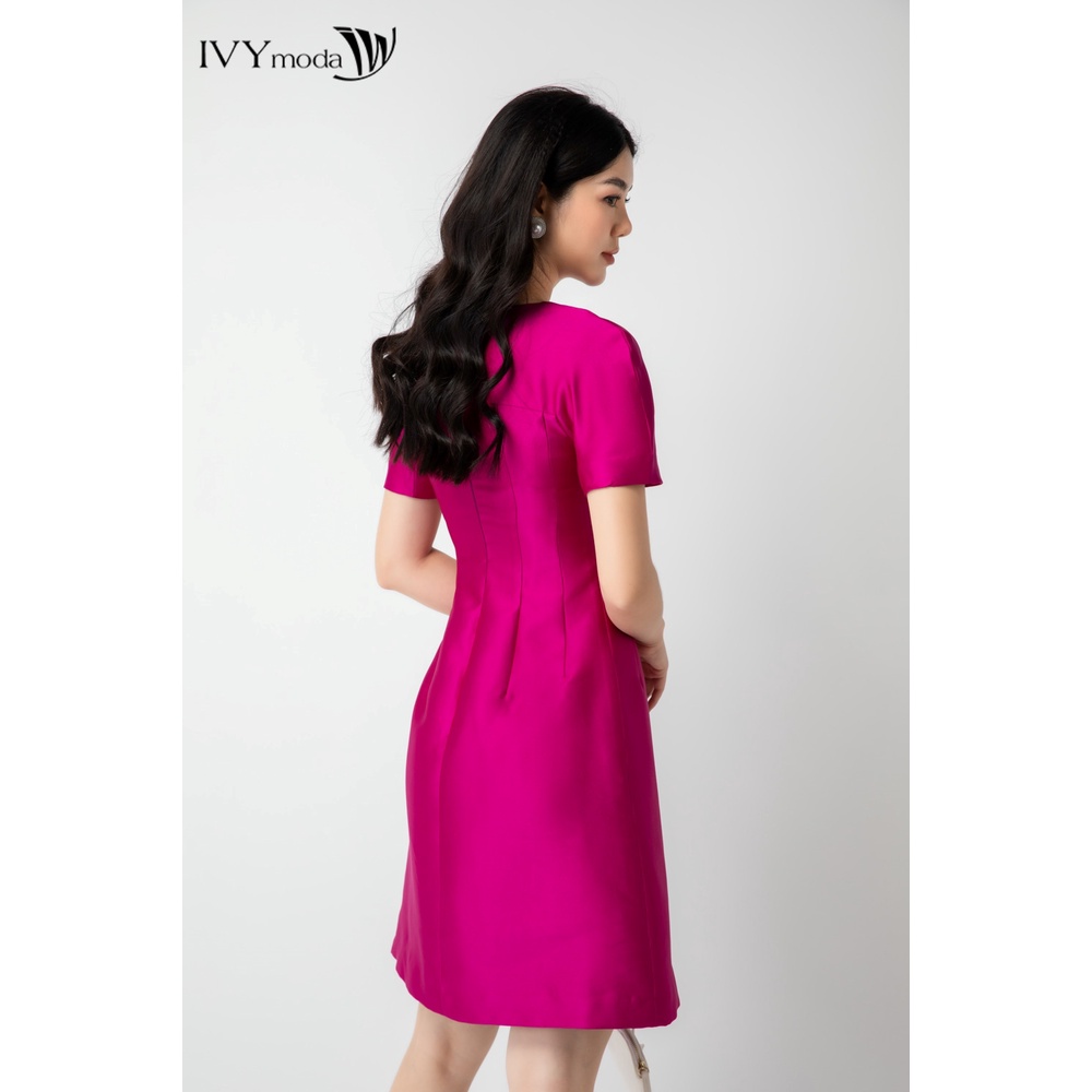 Đầm dạ hội cutout vải Taffeta IVY moda MS 45S2594