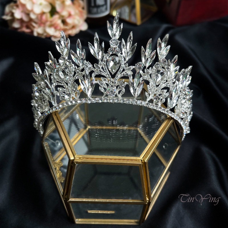 Cài tóc vương miện GETNOIVAS mềm mại đính đá thời trang cho nữ