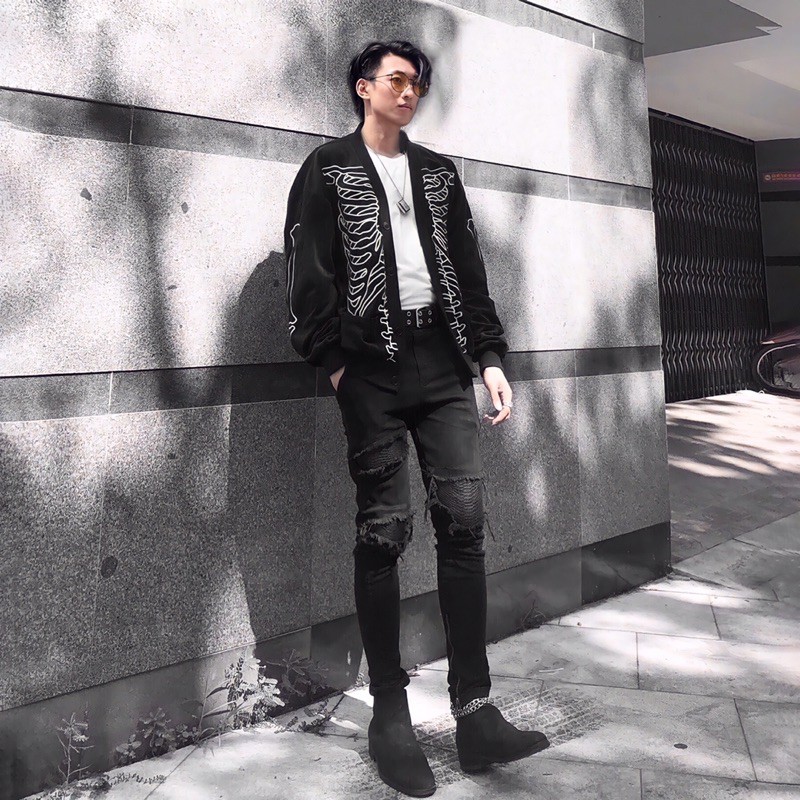 Áo khoác Torso Cardigan đen