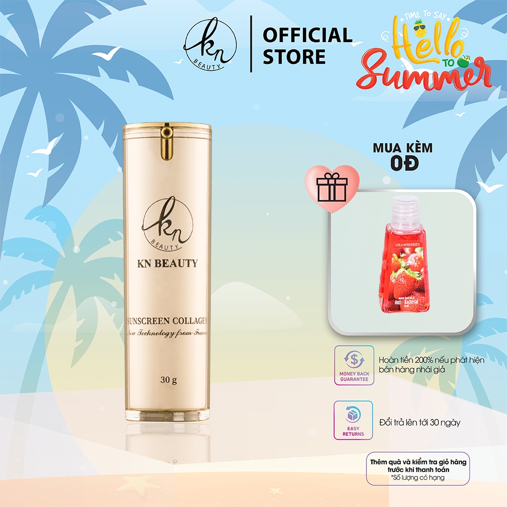 < Nhận quà ngay> Kem chống nắng Sunscreen Collagen KN Beauty 30g SPF 50+