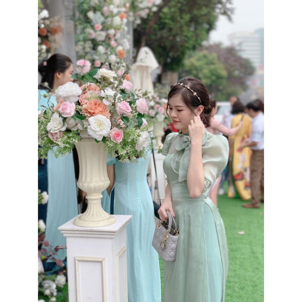 ao dai voan tơ 4 tà cao cấp