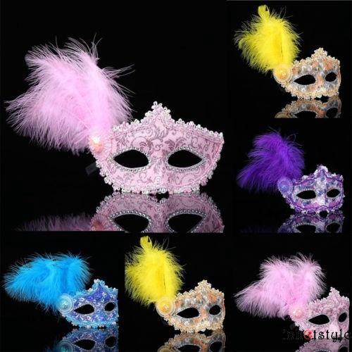 Mặt nạ hóa trang che mắt bằng ren phối lông tua rua sang trọng dành cho lễ hội Halloween