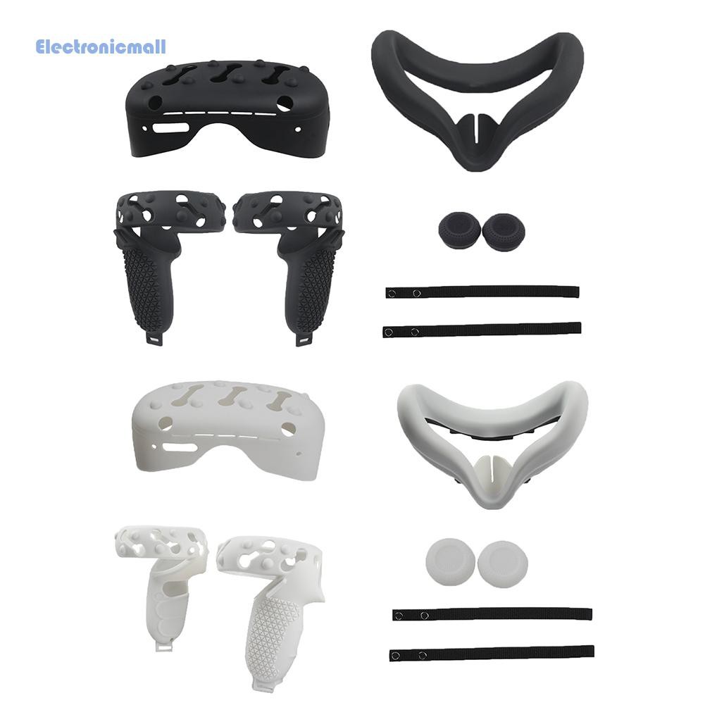 ElectronicMall01 VR Grip Covers Eyes Mask Lens Skin Strap Kit for Oculus Quest 2 Accessories