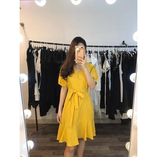 ĐẦM VÀNG CỘT NƠ EO