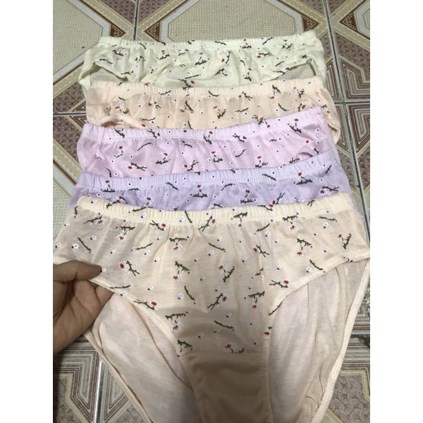 10 quần lót cotton đông xuân mông to cho người 75kg,quần lót bà già ảnh thật video Shop tự quay ạ