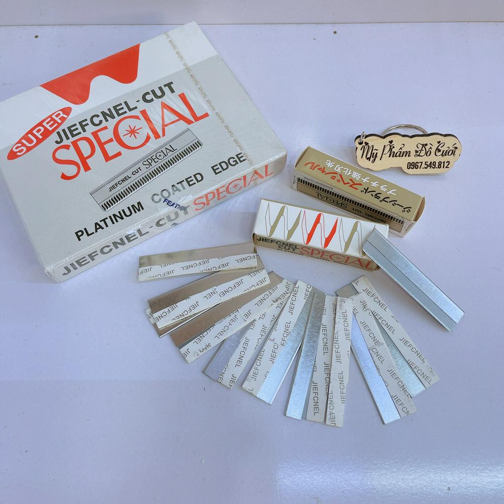 Dao Cạo Lông Mày Jiefcnel Cut Special Hộp 10 Lưỡi Thép Sắc Bén