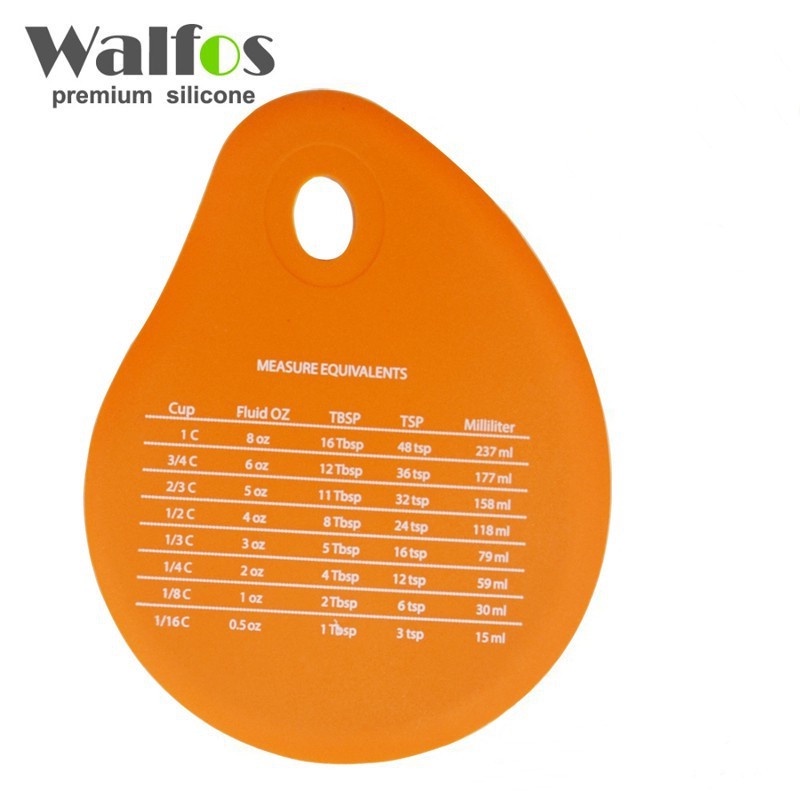 Tấm Làm Sạch Kem Walfos Bằng Silicon Có Đơn Bị Đo Lường 5 Màu Lựa Chọn Cho Tô Chén 10X13Cm