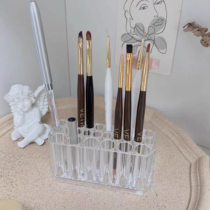 HOLIDAYNAIL Khay cắm cọ nail trong suốt 26 ô