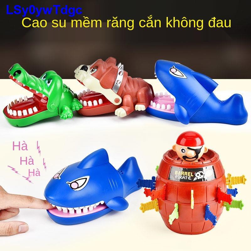 Cá sấu Cắn ngón tay mập Đồ chơi dành cho trẻ em Trò cha mẹ và con Cướp biển Xô giải nén Chú chó lừa bịp [Đăng v
