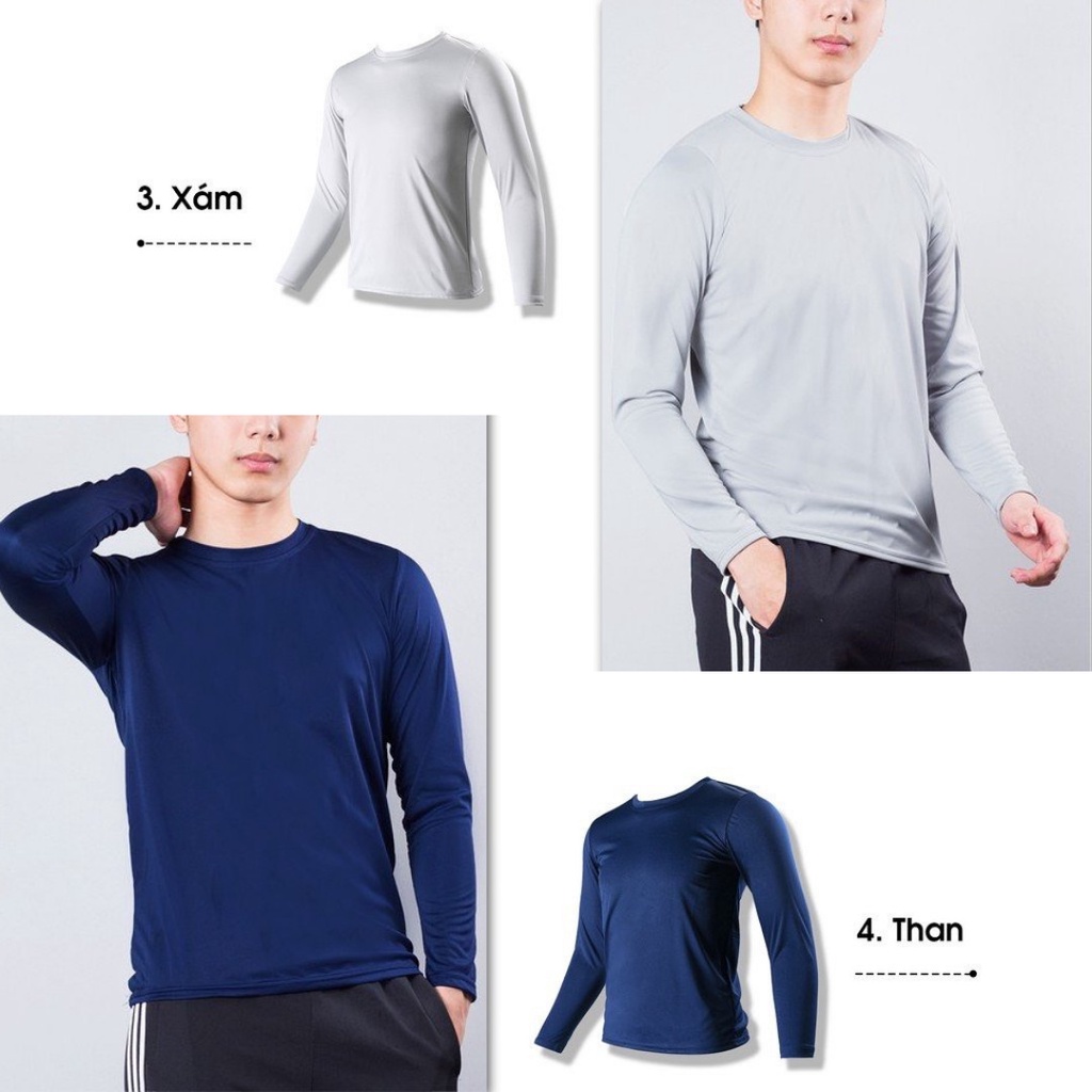 Áo thun nam tay dài D&Q Men Store Giữ nhiệt thể thao nam co giãn, giữ ấm, màu sắc trẻ trung và năng động | BigBuy360 - bigbuy360.vn