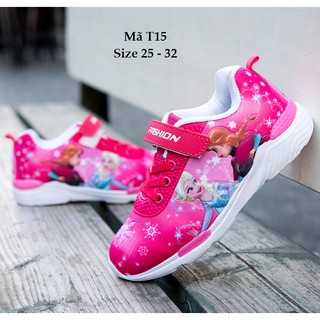 ,Giày Elsa & Anna Bé Gái 3 - 7 Tuổi Kiểu Thể Thao Cá Tính T15