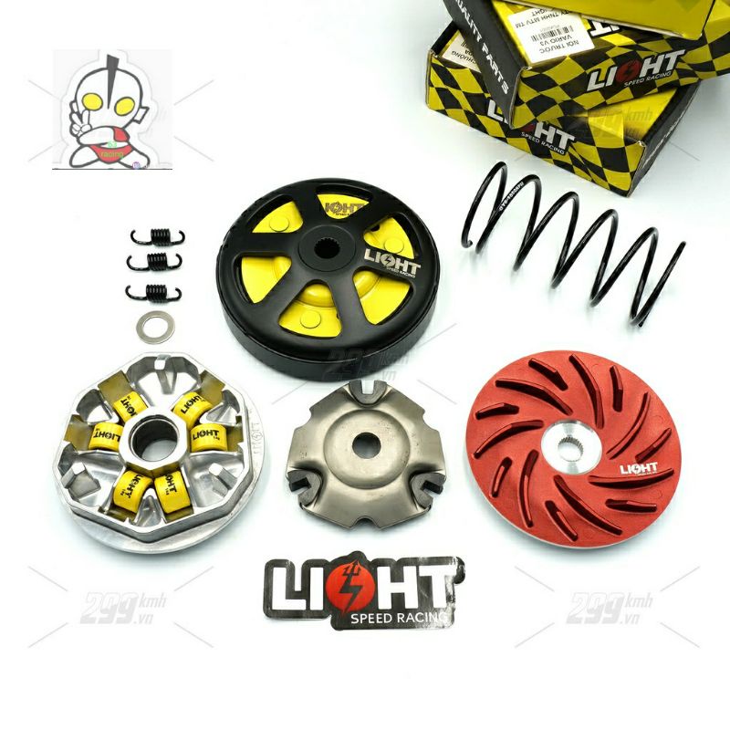Bộ nồi Light Speed Racing V3 cho xe Honda Vario, Click Thái, Air Blade 125-150, PCX...