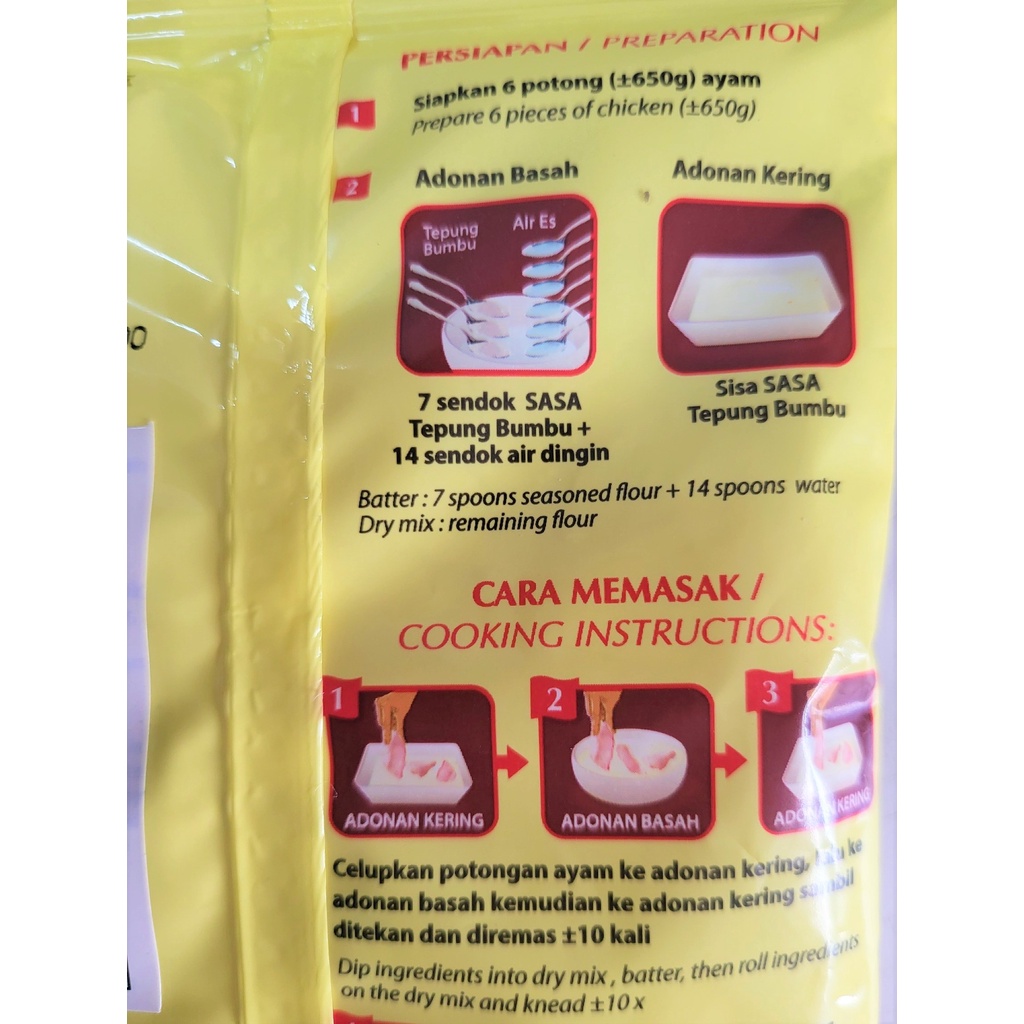 [Gói 200g – KENTUCKY ] BỘT CHIÊN GÀ GIÒN [Indonesia] SASA Crispy Chicken Seasoned Flour (halal)