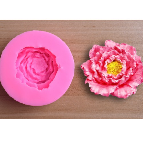 Khuôn silicon 3d làm rau câu, làm bánh nổi 4d Hoa Mẫu Đơn nở