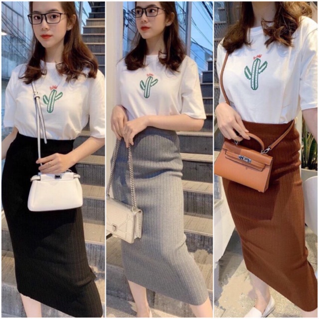 CHÂN VÁY LEN DÁNG LỠ XẺ SAU CÓ SẴN | BigBuy360 - bigbuy360.vn