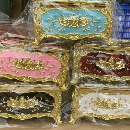 Hộp đựng giấy ăn phong cách mạ Vàng, Bạc cao cấp phong cách hoàng gia