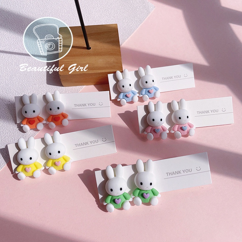 Đôi khuyên tai hình chú thỏ xinh xắn nữ tính thanh lịch