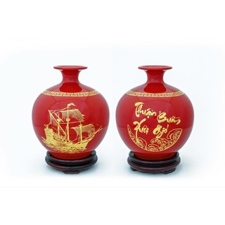 Bình Gốm Thuận Buồm Xuôi Gió Trang Trí  Phong Thủy Tài Lộc
