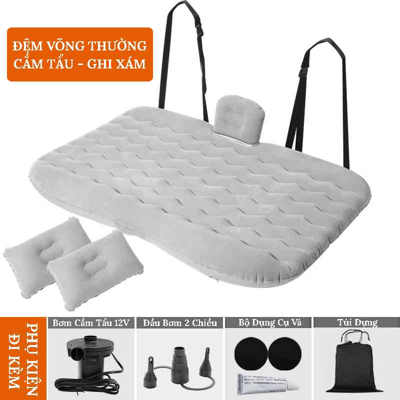 Đệm Hơi Ô Tô Loại Cao Câp - Dày Chặn, Loại Móc Treo Có Chức Năng Bơm Tự Động Tiện Lợi - Phù Hợp Cho Các Dòng Xe 4-7 Chỗ