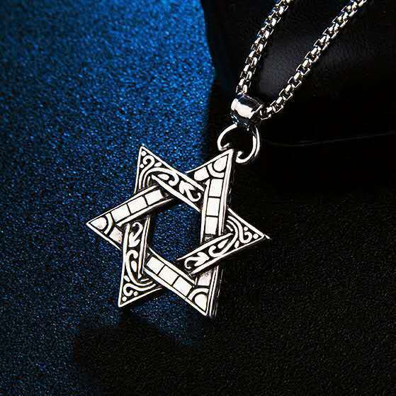 Lucky Six Pointed Star Charm Necklace Pendant Couple Student Wild Trend