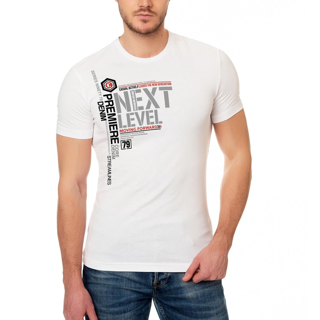 Áo thun ngắn tay HTFashion next level stylish typography slogan