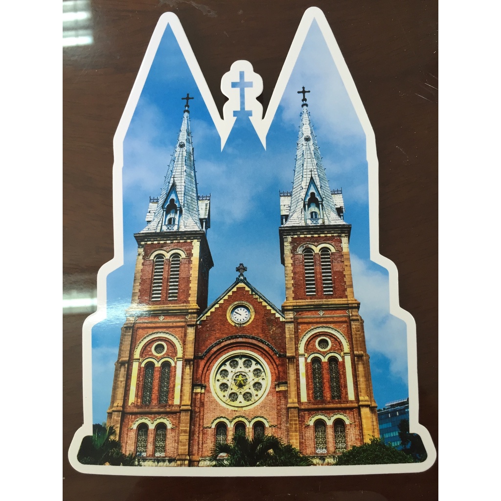 Tem sưu tập Postcard Nhà Thờ Đức Bà - Sài Gòn