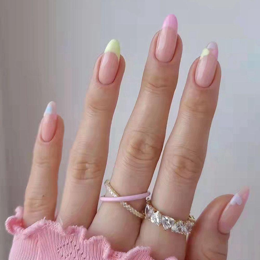 Hộp 24 Móng Tay Giả Trang Trí Toàn Diện Phong Cách Pháp MIHAN1