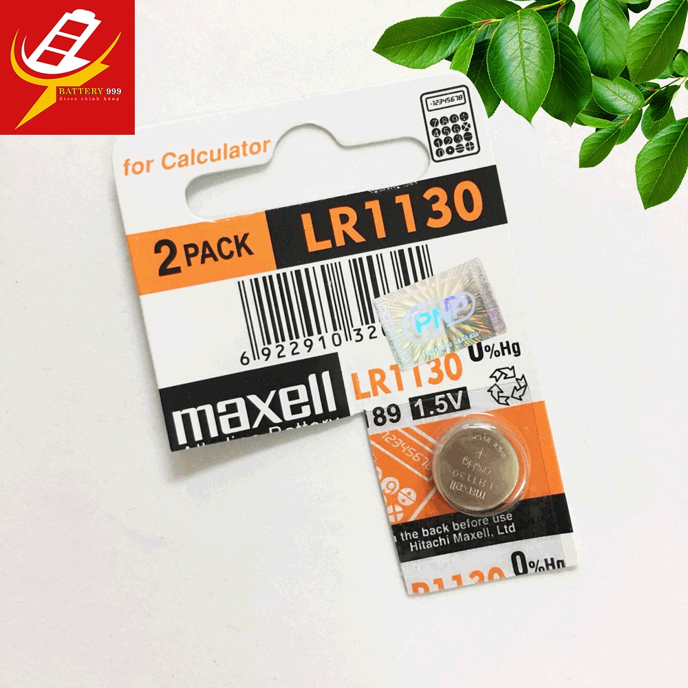 10 viên Pin LR1130, LR54, AG10, 189 - Pin cúc áo hiệu MAXELL Alkaline Watch Battery