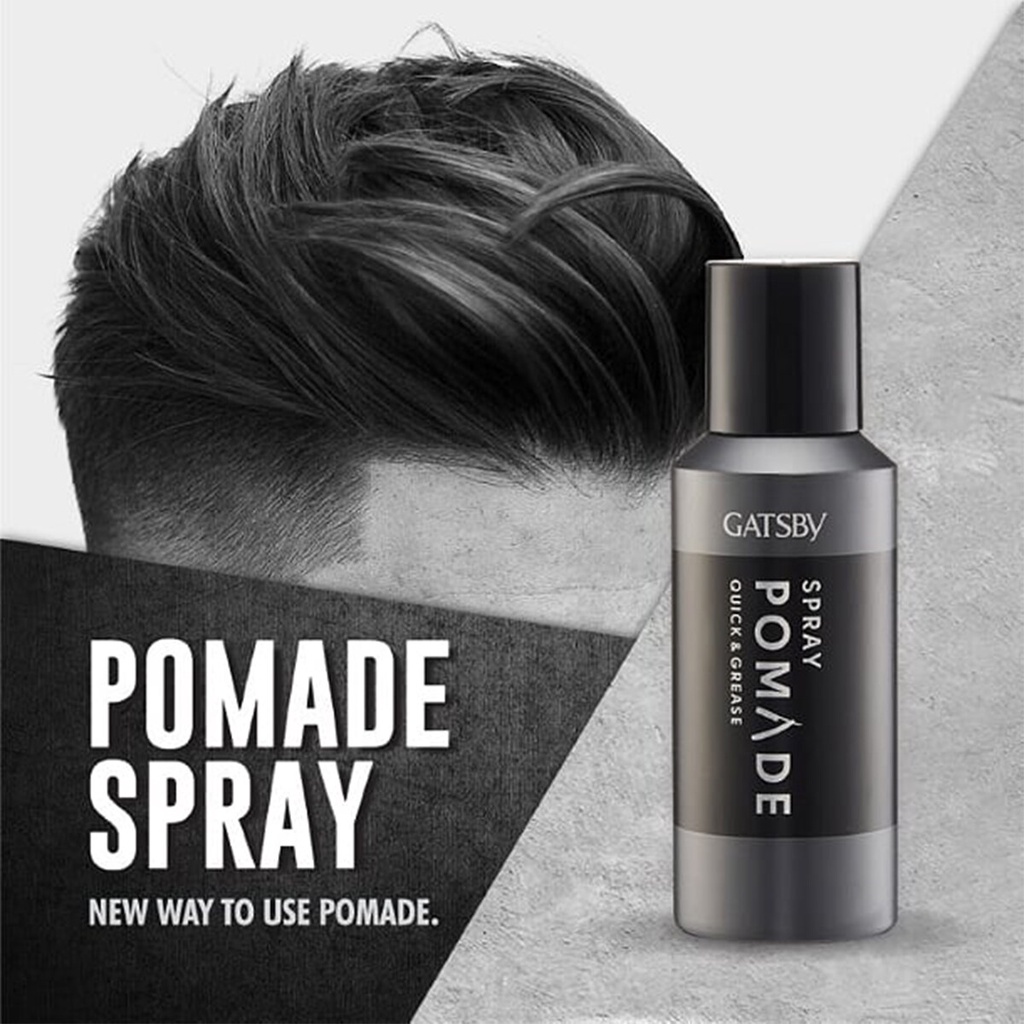 Keo Xịt Tạo Kiểu Tóc Gatsby Pomade Quick &amp; Grease Spray 150ml