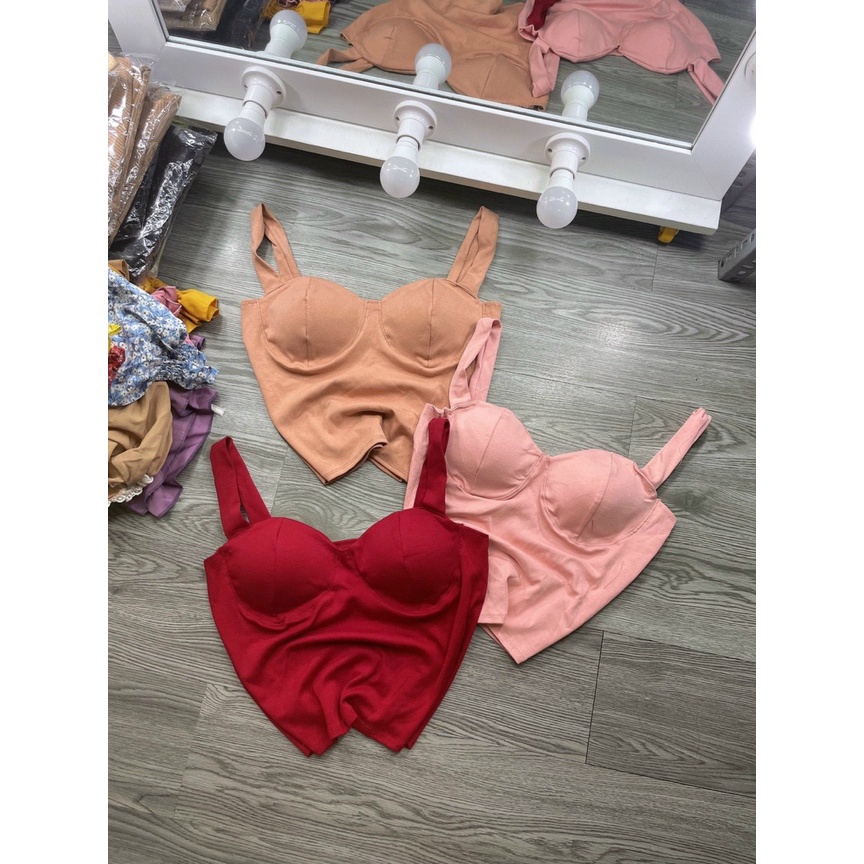 Áo Hai Dây Crotop Phối Cúp Ngực Cute TTKXA0319