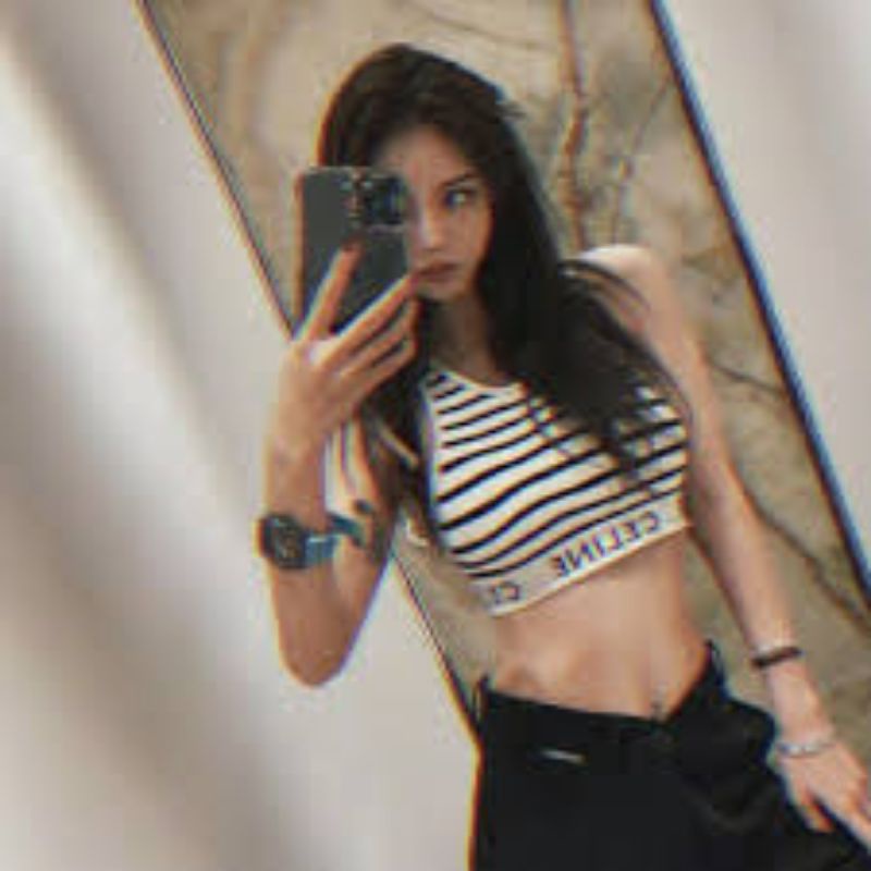 Áo croptop sát nách ZARA thun cotton gân tăm thêu chữ ce.line trắng, đen, sọc