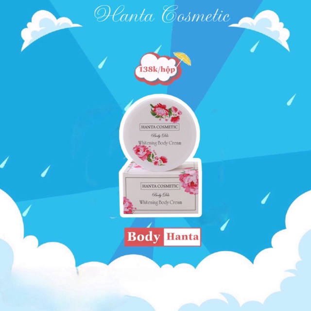 (HÀNG CHÍNH HÃNG) HANTA COSMETIC Kem Body Dẻo - Whitening Body Cream