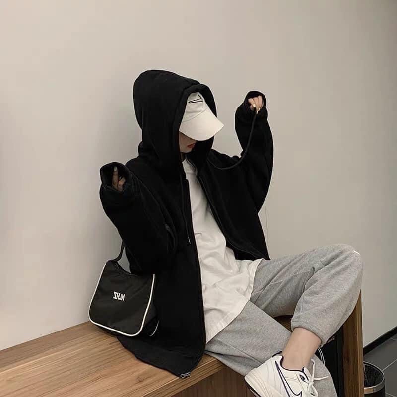 Áo Khoác Nỉ Hoodie Unisex Nỉ Cao Cấp Khóa Zip Form Rộng Phong Cách Ulzzang☘️Thời trang Thu Đông Nỉ mũ | BigBuy360 - bigbuy360.vn