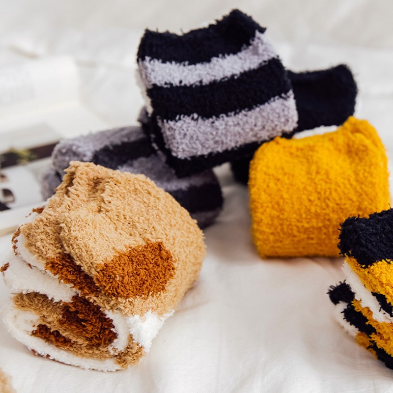 Vớ nữ mềm mại ấm áp họa tiết  hình chân mèo dễ thương | BigBuy360 - bigbuy360.vn