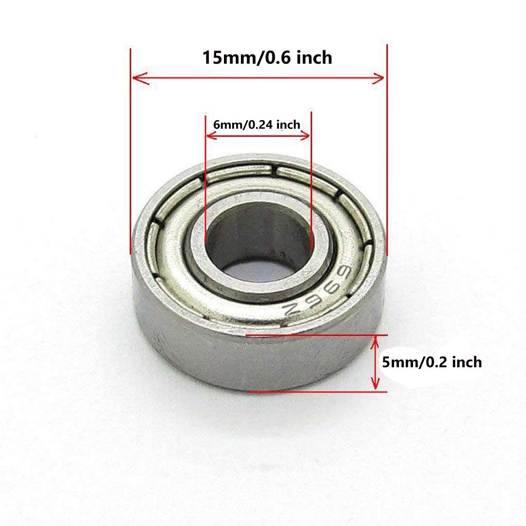 (Q.5) Combo 10 cái Bạc đạn Trục 6mm (6 x15 x 5 mm)