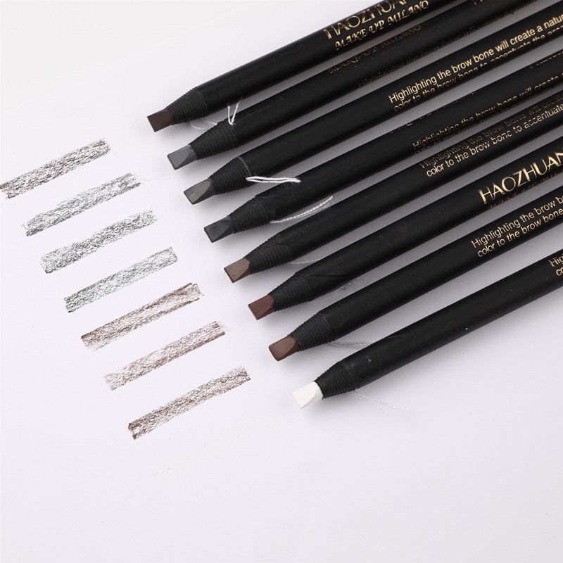 Chì xé kẻ mày Haozhuang cứng phẩy sợi Eyebrow Pencil sắc nét chuyên dùng cho Makeup trang điểm
