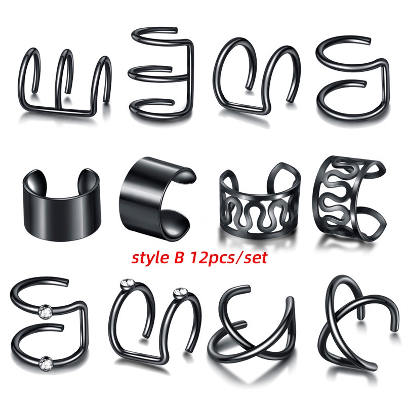 Khuyên Kẹp Vành Tai Bằng Thép Không Gỉ Thời Trang Cá Tính