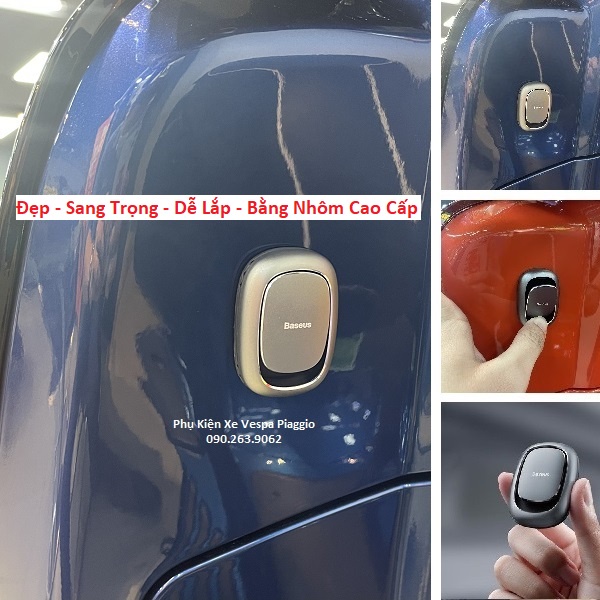 Móc Treo Xe Vespa Nút Bấm Bằng Nhôm cao cấp