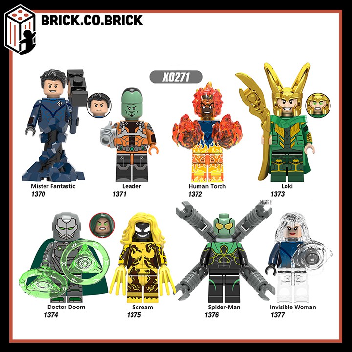 Non Lego Siêu Anh Hùng Marvels Đồ chơi lắp ráp minifigure DC Comics Avengers Doctor Doom, The Stream, Iron man X0271