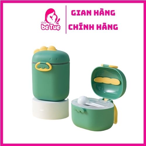 Hộp đựng sữa bột cho bé hình Khủng Long có chia ngăn, an toàn, tiện lợi và có thể dựng đồ ăn dặm
