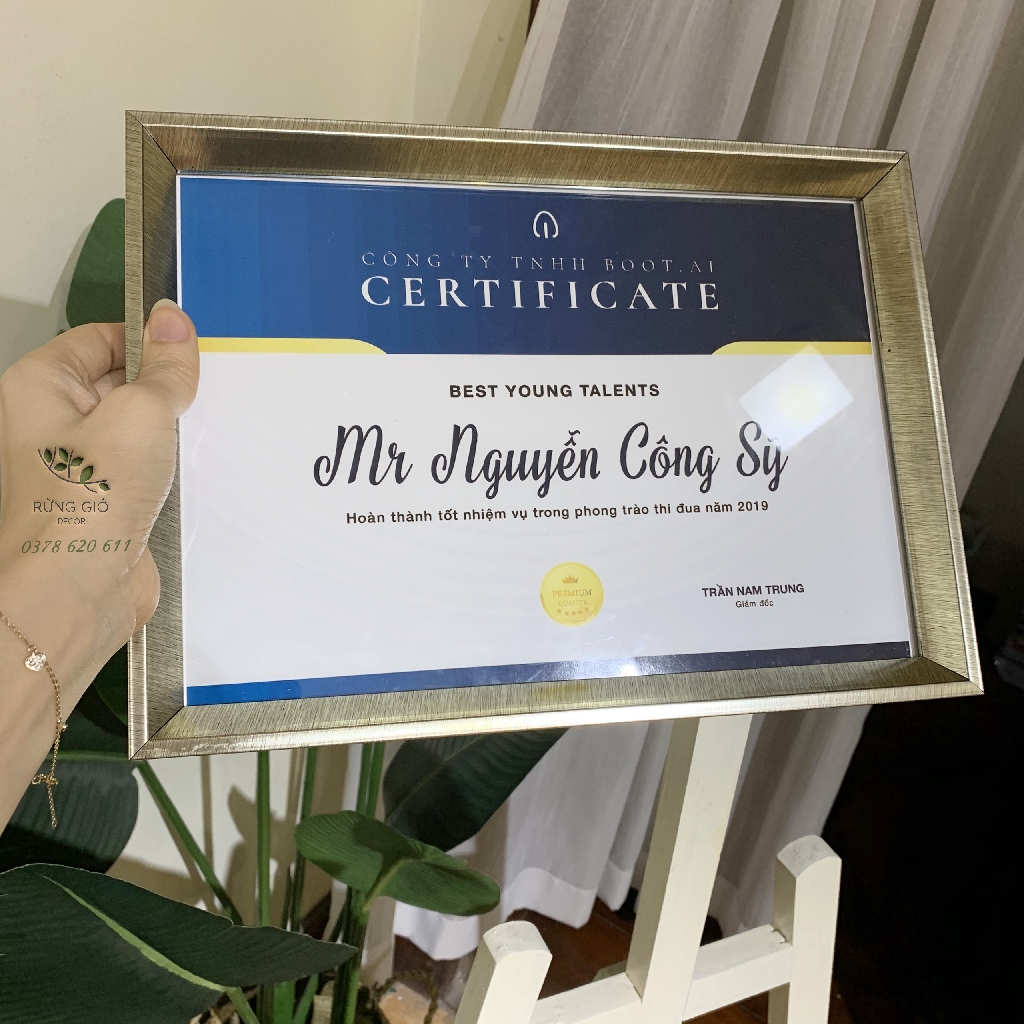 Khung bằng khen khung giấy khen vát viền mỏng cỡ A4 sang trọng | BigBuy360 - bigbuy360.vn