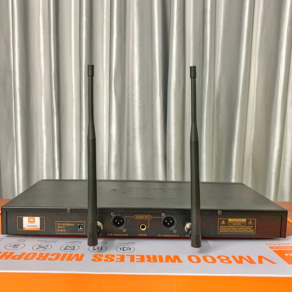 Micro Thu Âm Không Dây Cao Cấp VM 800 Loại 1 Cho Dàn Âm Thanh Thu Âm Tuyệt Hảo Sang Trọng Tinh Tế Chuẩn Như Ca Sĩ