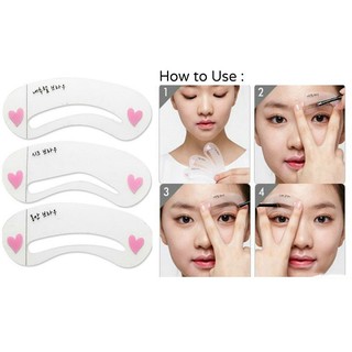 Set 3 khuôn kẻ lông mày phong cách Hàn Quốc, khuôn mày