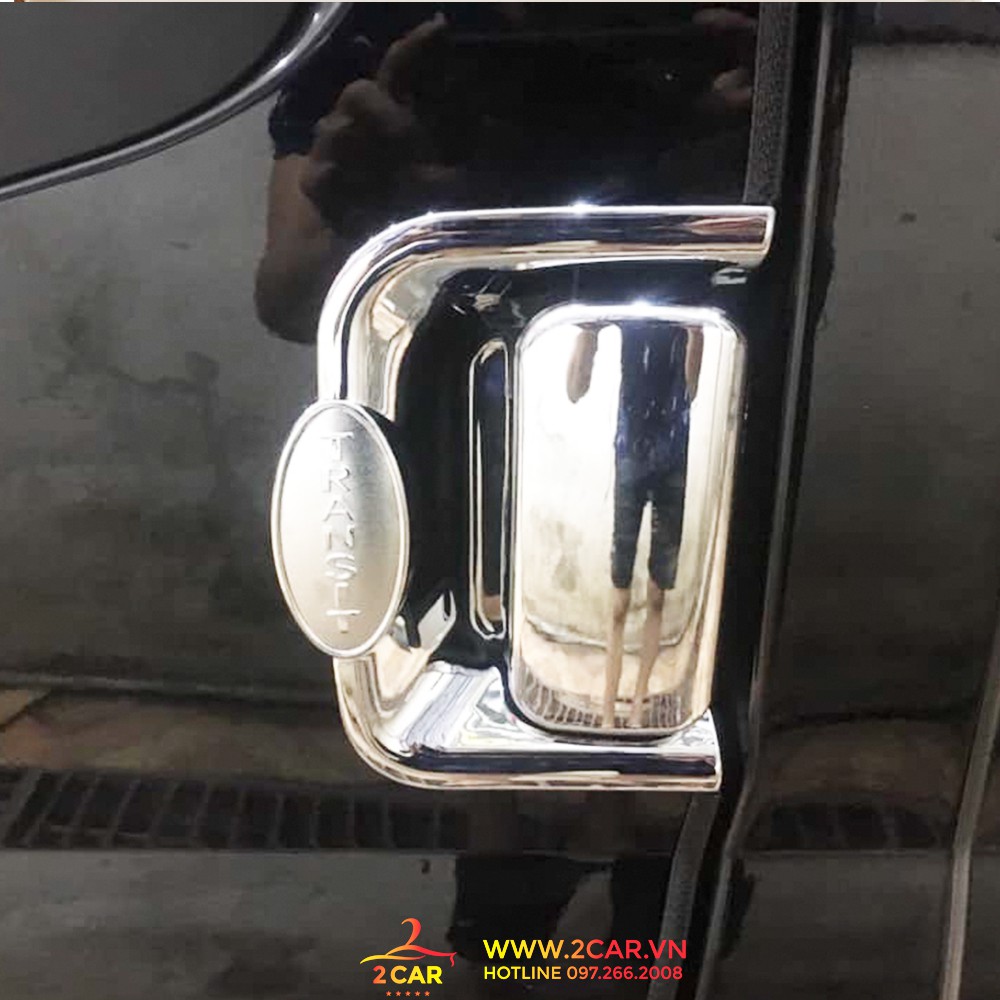 Bộ ốp tay nắm, hõm cửa xe Ford Transit 2014-2019 mạ crom cao cấp