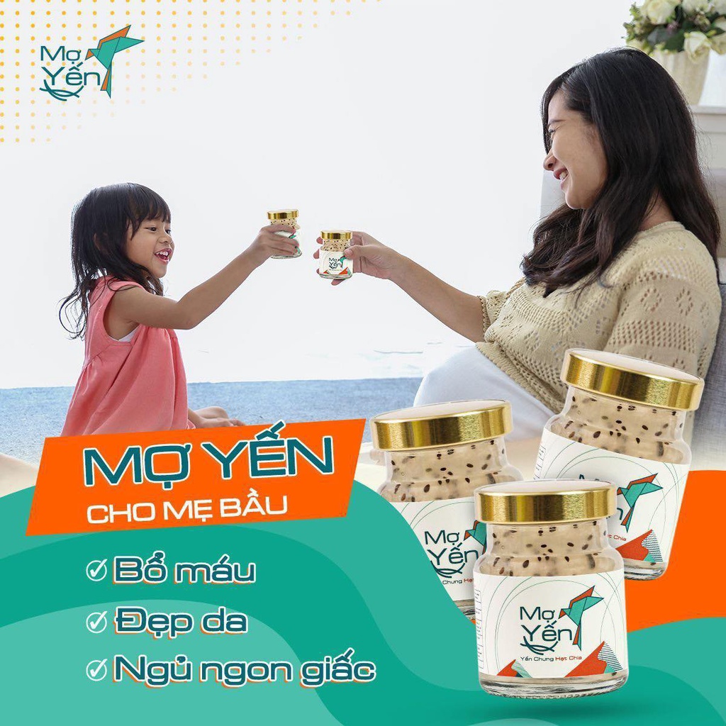 Combo 10 hủ Yến Thị - Chưng Hạt Chia - Hàm lượng 12gr Yến Tươi Chưng Sẵn Hũ 70ml