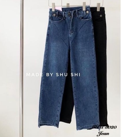 Quần jean suông khuy túi hàng QCL1