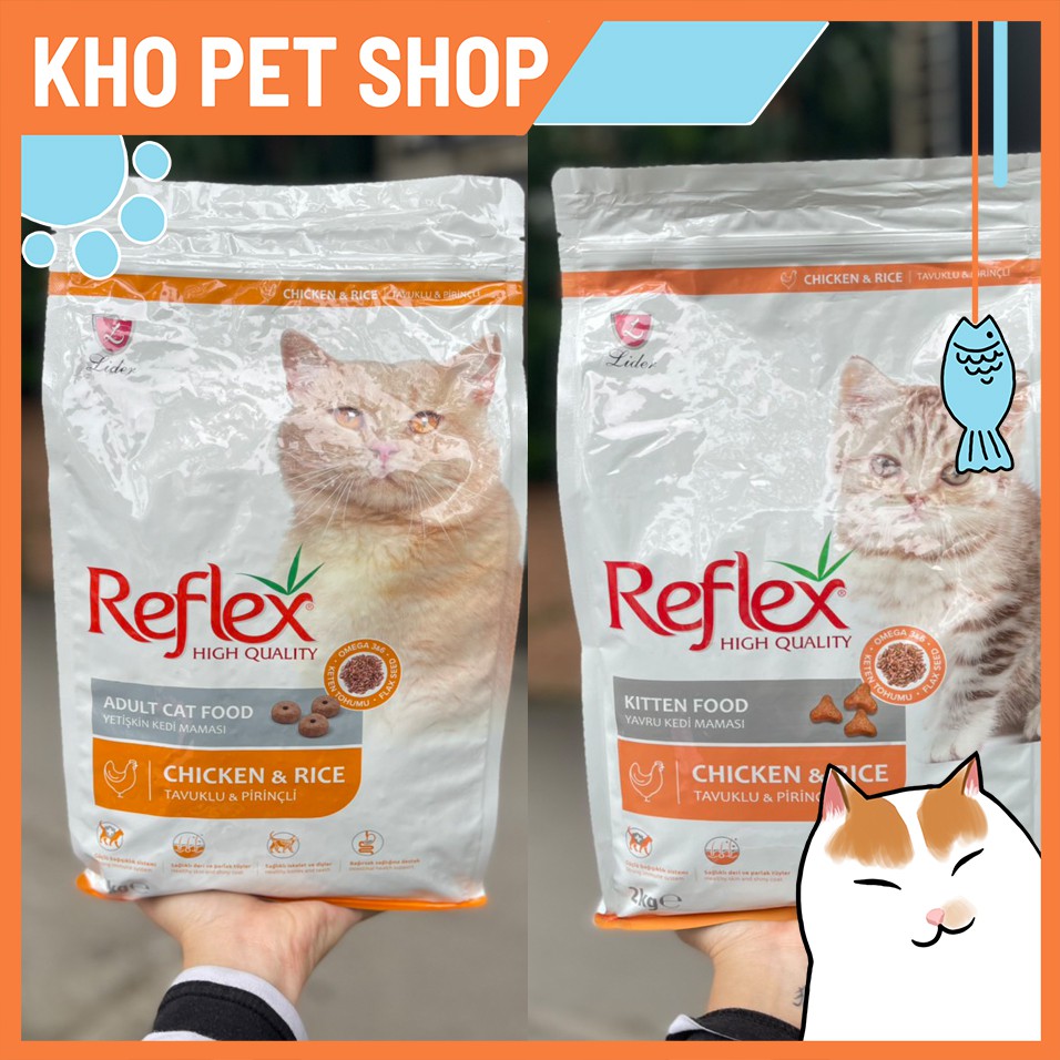 Thức ăn khô Reflex Chicken &amp; Rice cho mèo (2kg)